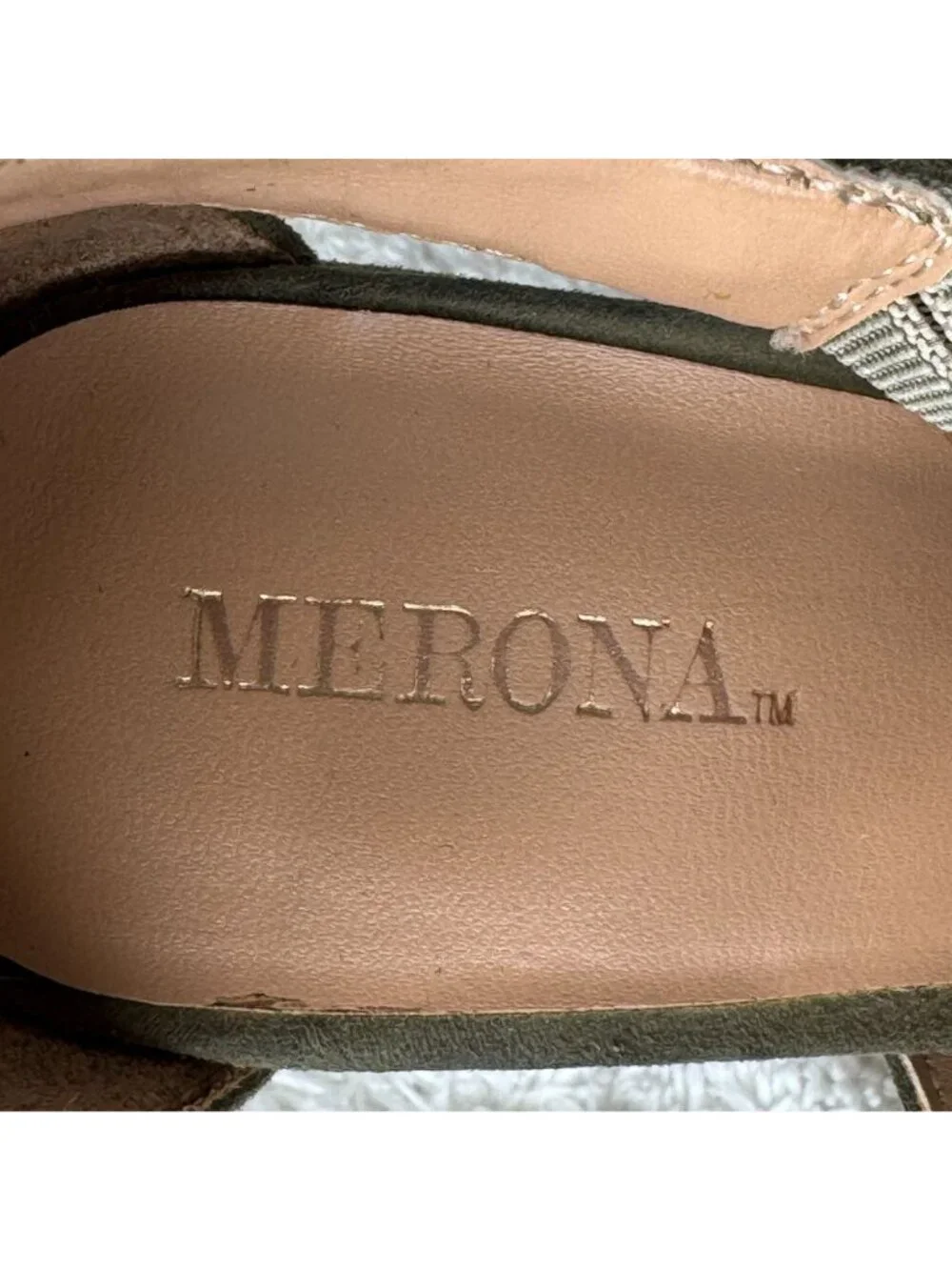 Merona Olive Green Wedge Sandals 6